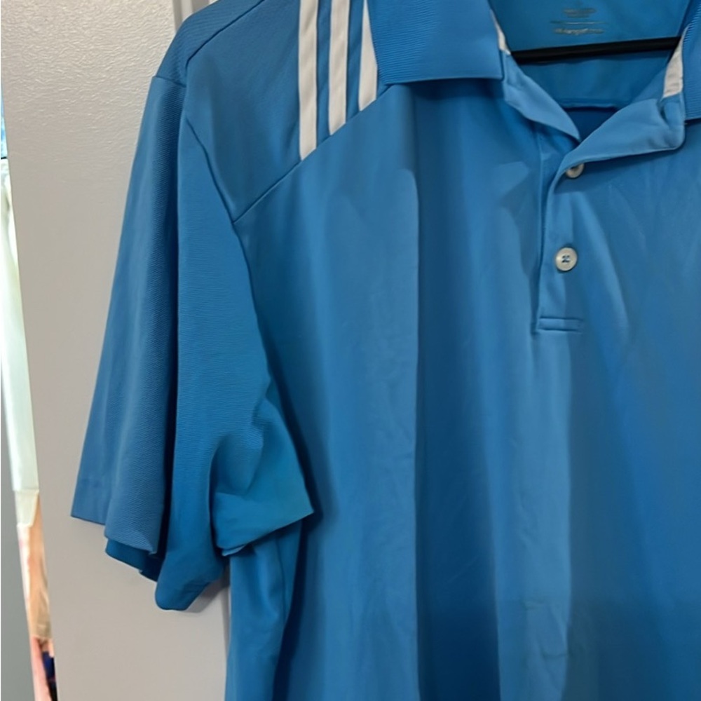Adidas Men's Polo Shirt in Vibrant Blue - Picture 5 of 6